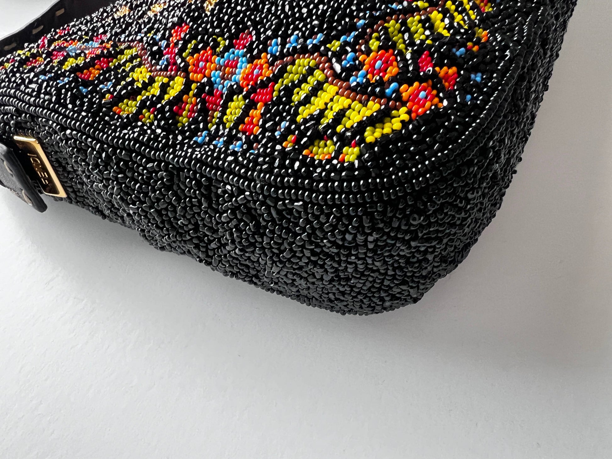 Fendi Baguette Cross stitch beaded shoulder bag