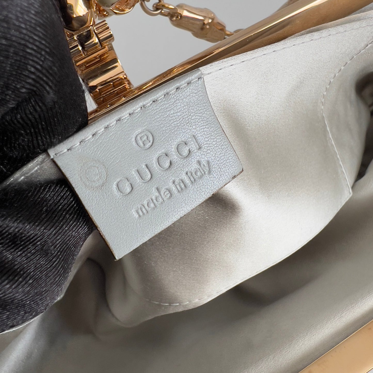Vintage White Gucci Beaded Fringe Clutch by Tom Ford 2004