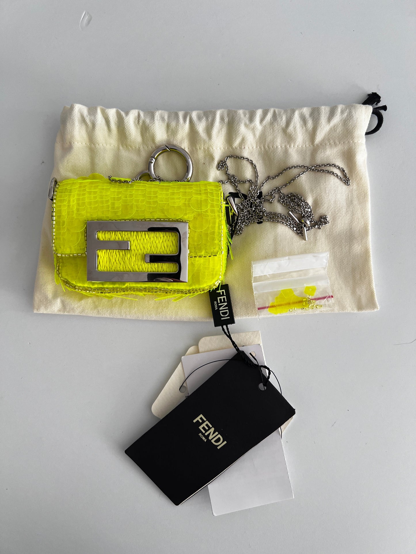 Pre-Owned Fendi neon sequin nano