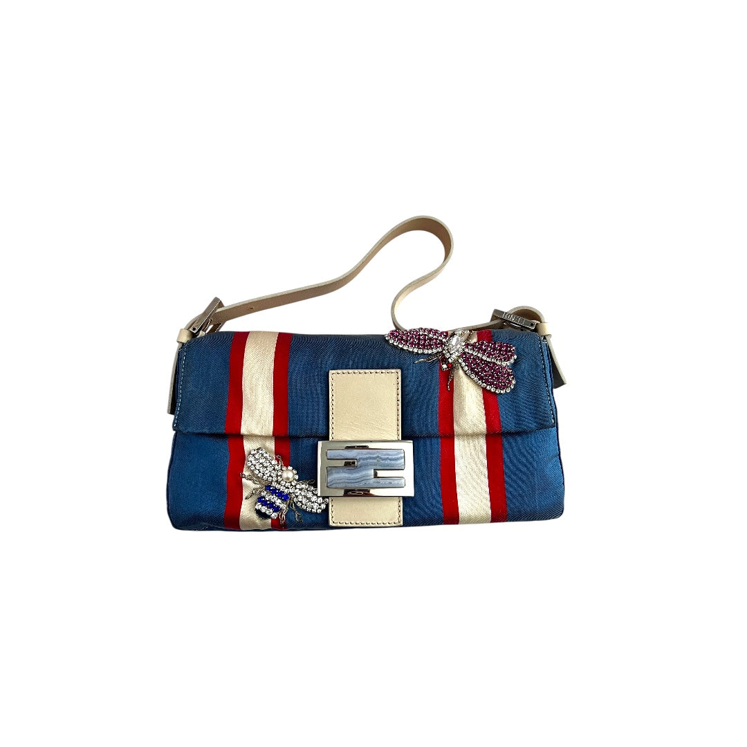 Vintage Fendi insect strip baguette