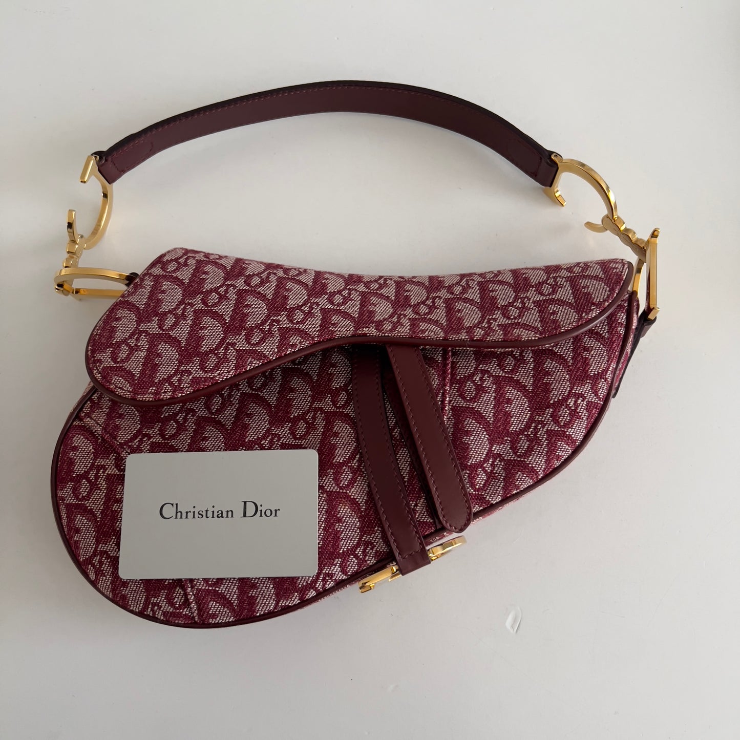 Vintage Dior Burgundy Diorissimo Saddle Bag