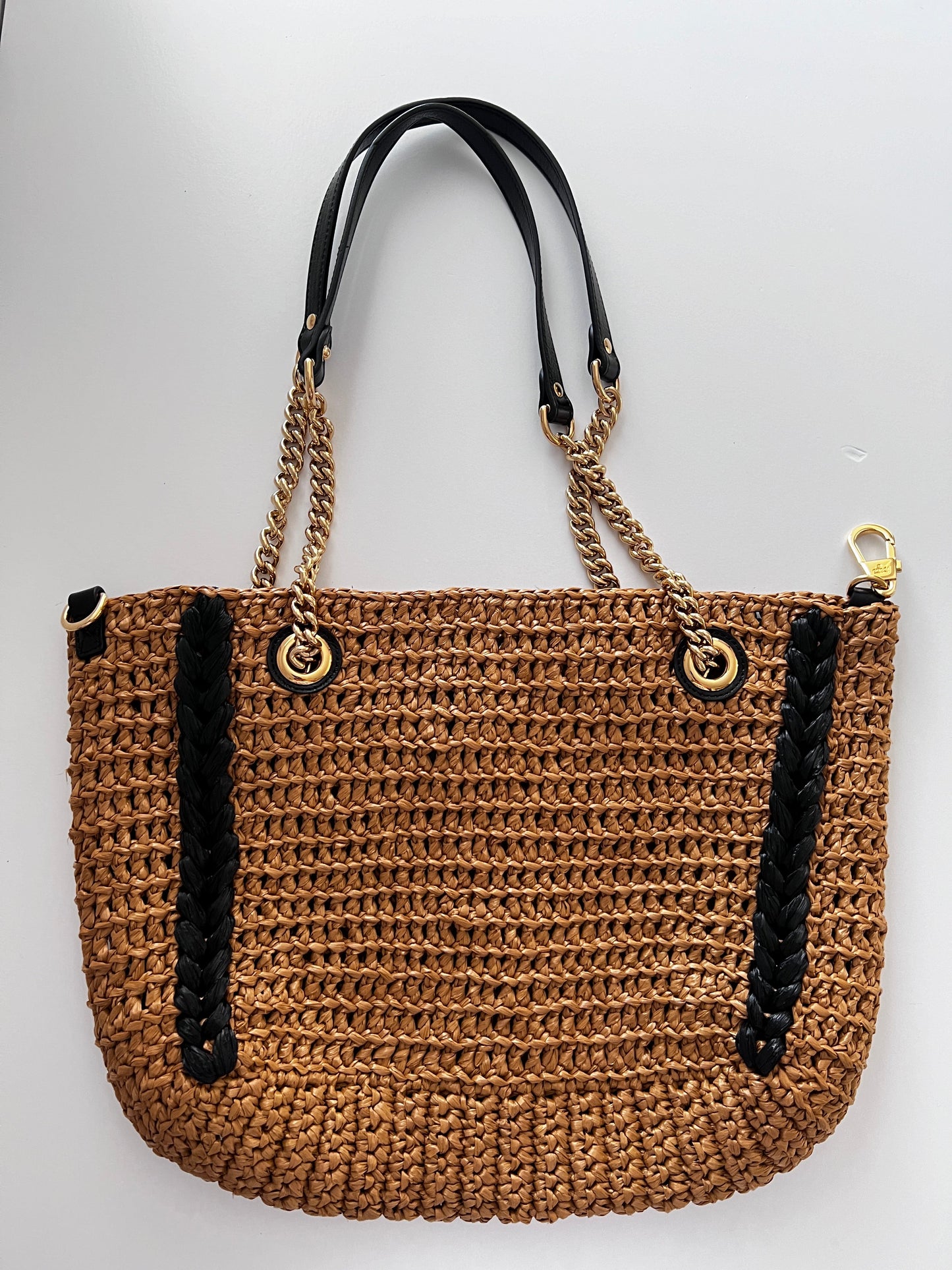 Gucci Small GG Marmont Raffia woven tote