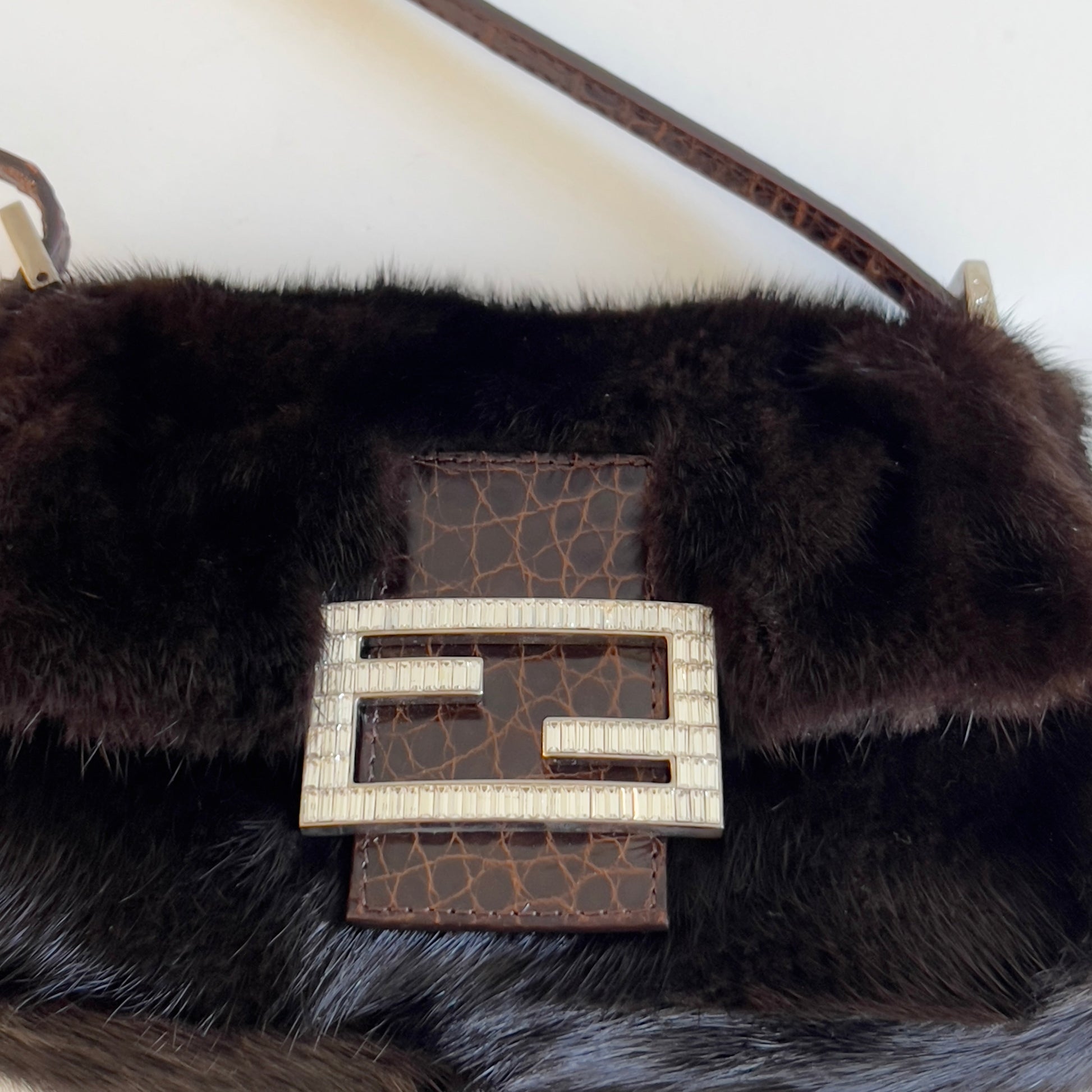 Vintage Fendi Mink Fur Mini Mamma Baguette