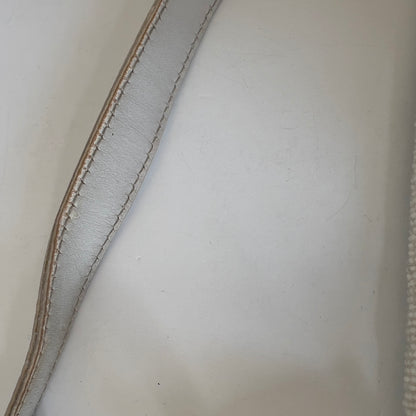 B Fendi white beaded baguette bag