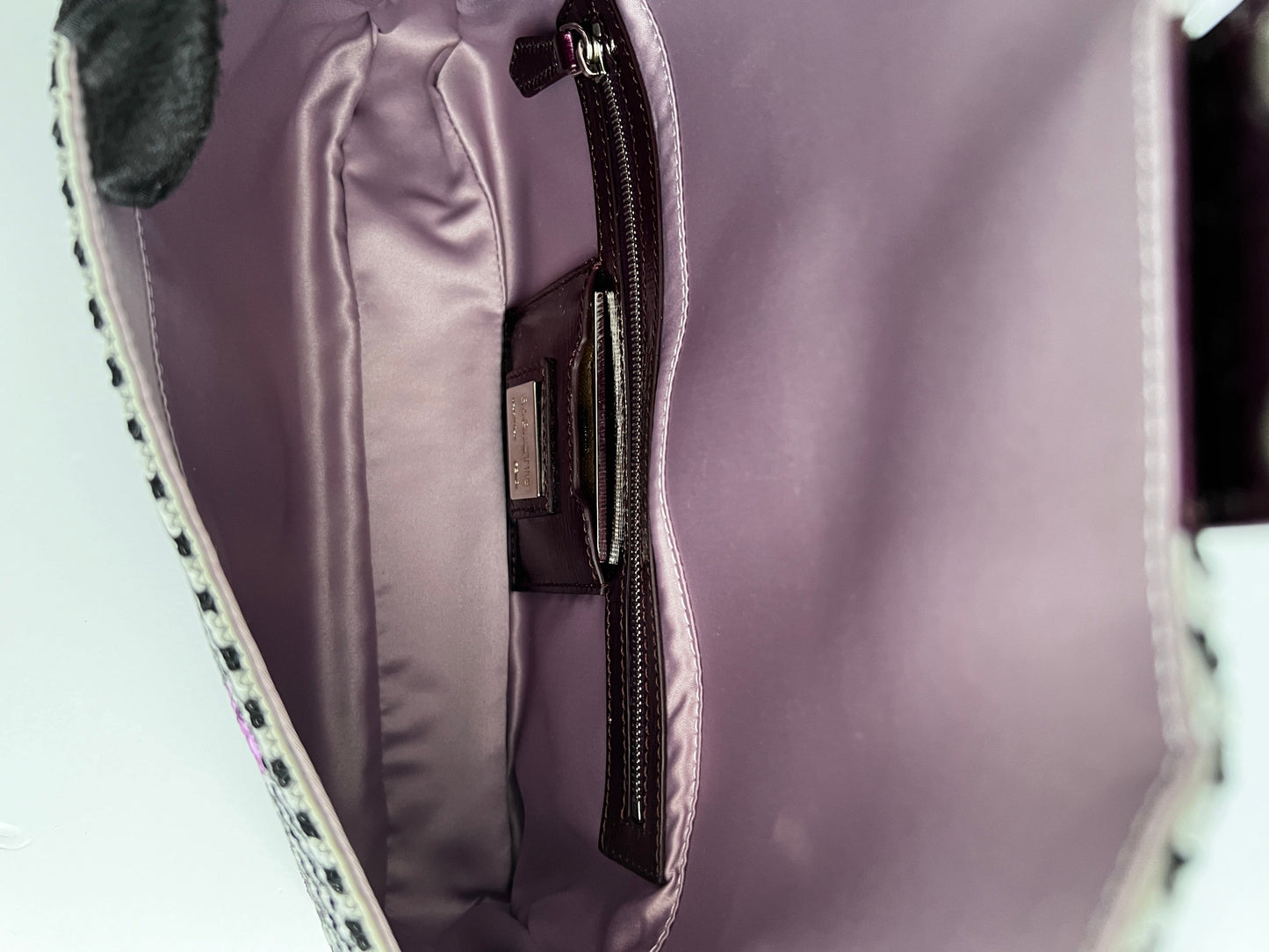 Fendi colorful sequin tweed baguette