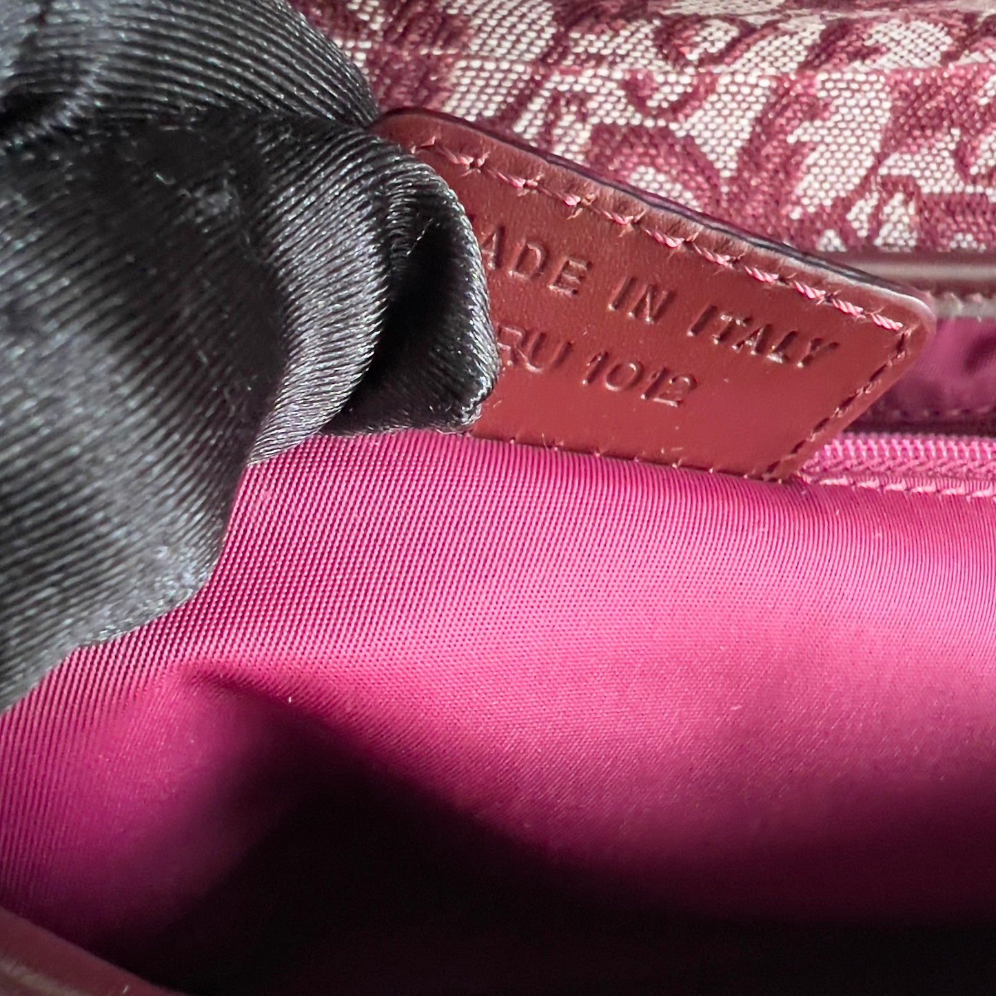 Vintage Dior Burgundy Diorissimo Saddle Bag