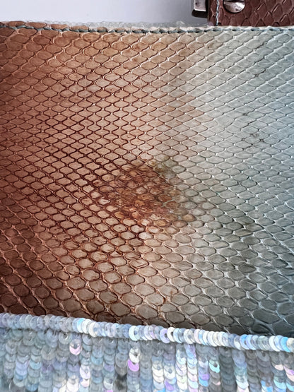 Vintage Fendi Mint Sequin Baguette