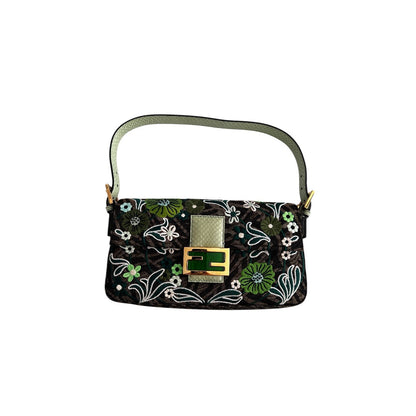 Fendi embroidered zucca baguette 1997