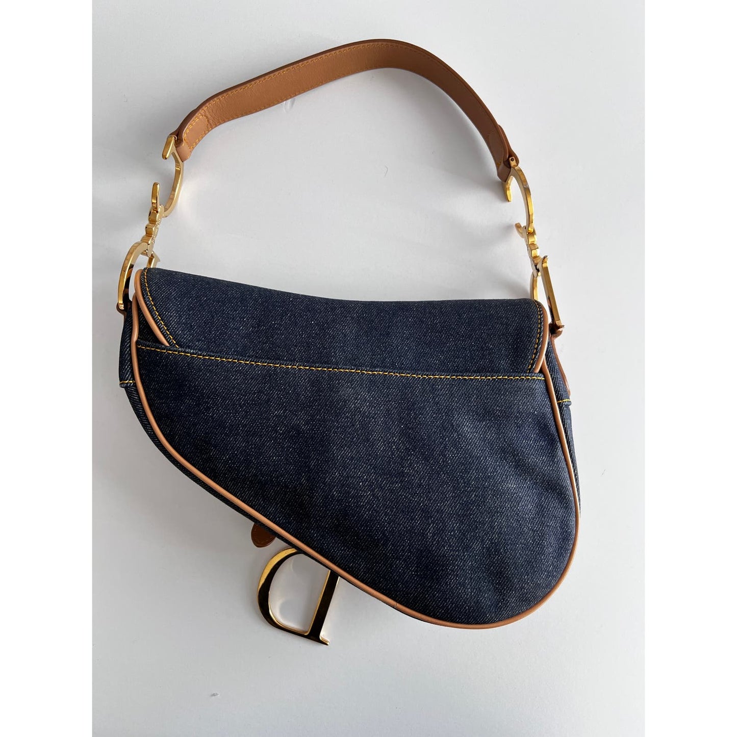 Vintage Dior denim saddle