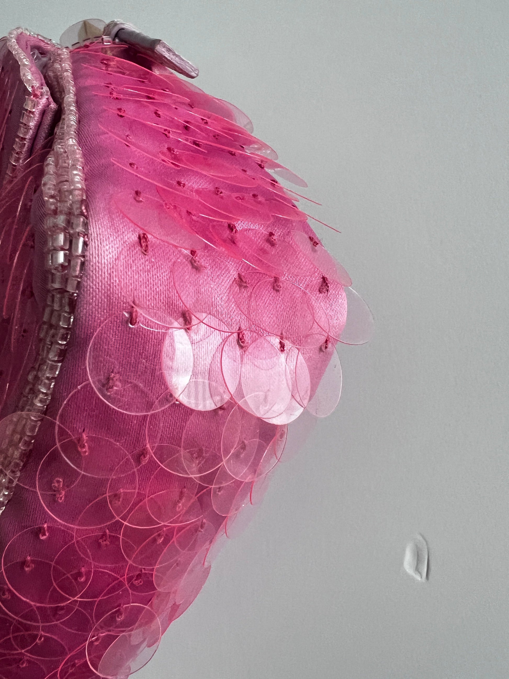 Fendi pink mini sequin baguette