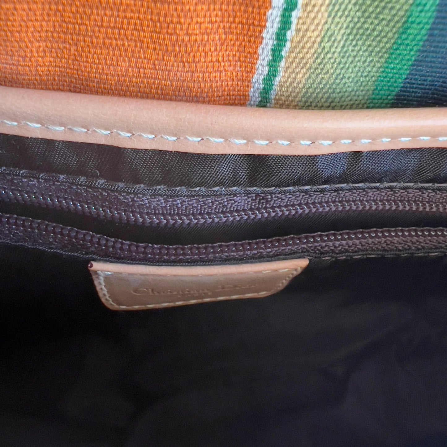 Vintage Christian Dior Limited Edition Multicolor Mexico Saddle Bag