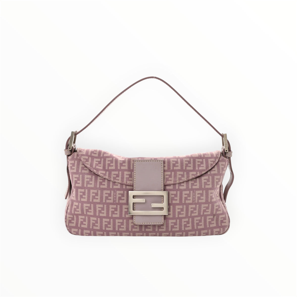 A FENDI Zucchino Cuoio Baguette Lilla
