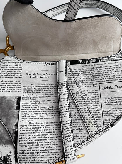 Pre-Owned Dior calfskin newspaper saddle bag