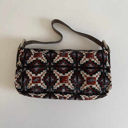 Vintage Fendi Geometric Beaded Baguette