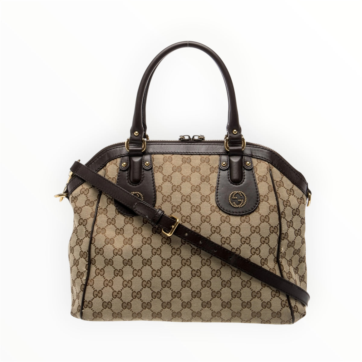A Gucci GG Canva Top Handle Bag