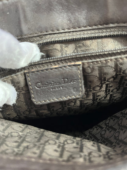 Dior blue denim leather shoulder bag