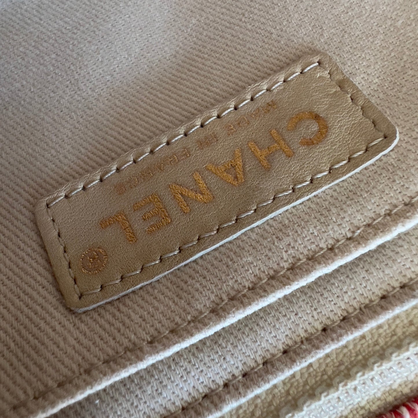 CHANEL Jersey Quilted Fabrics and Co Flap Multicolor Medium Size