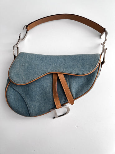 Dior denim saddle