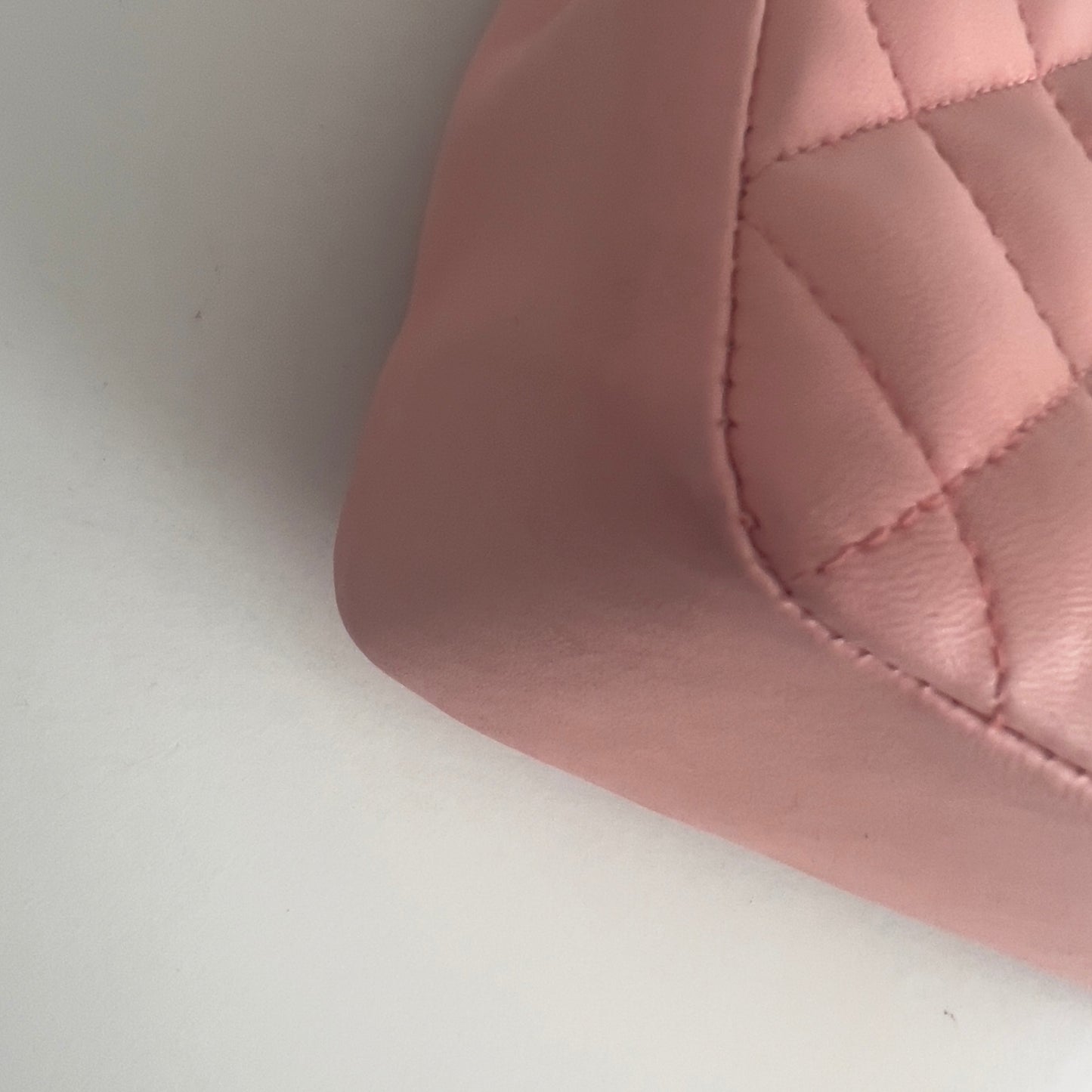 Vintage Chanel Pink Quilted Lambskin Medium Heart Chain Valentine Flap Bag
