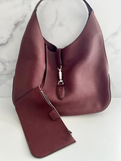 Gucci Burgundy Grain leather Jackie Hobo bag