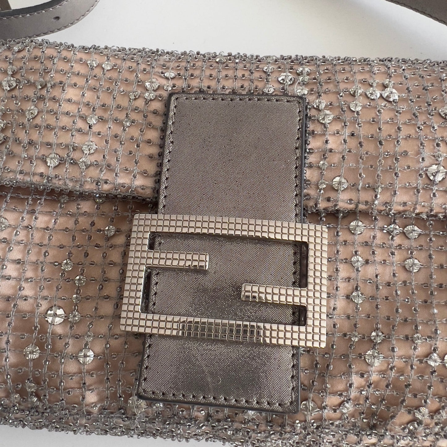 Vintage Fendi Beaded Mesh Baguette
