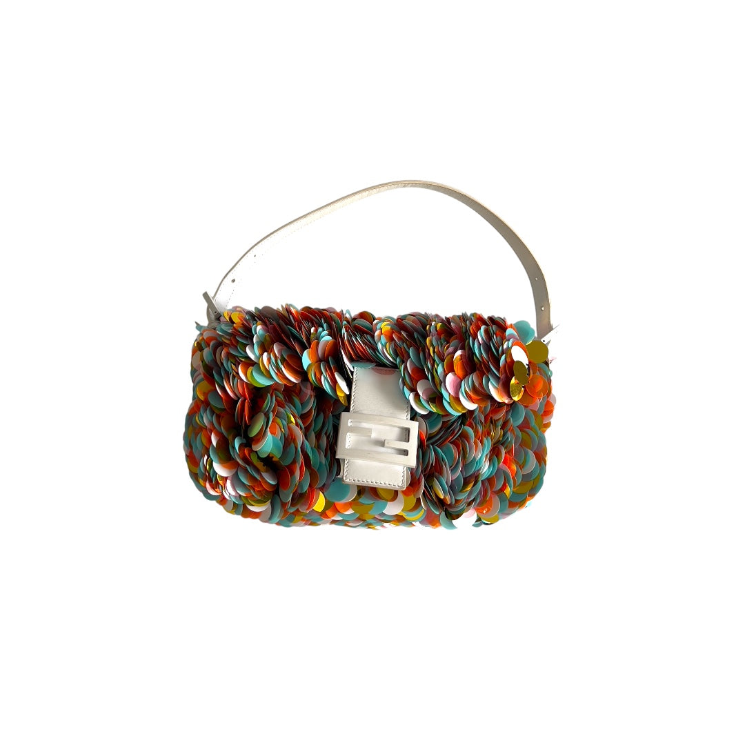 Vintage Fendi Multicolor big Paillette Baguette