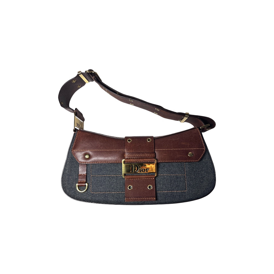 Dior denim punk shoulder bag