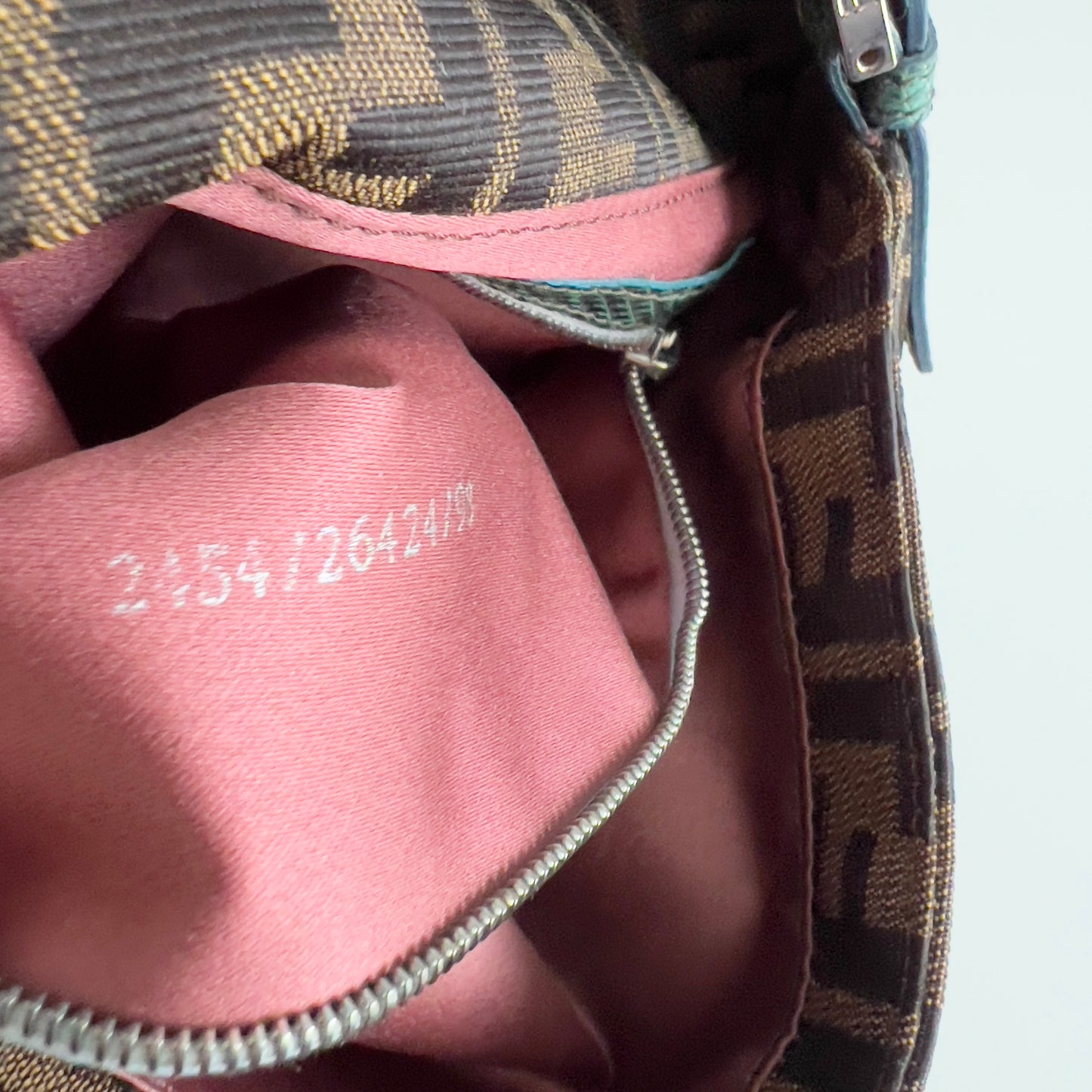 FENDI vintage floral embroidered zucca baguette