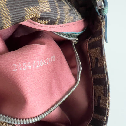 FENDI vintage floral embroidered zucca baguette