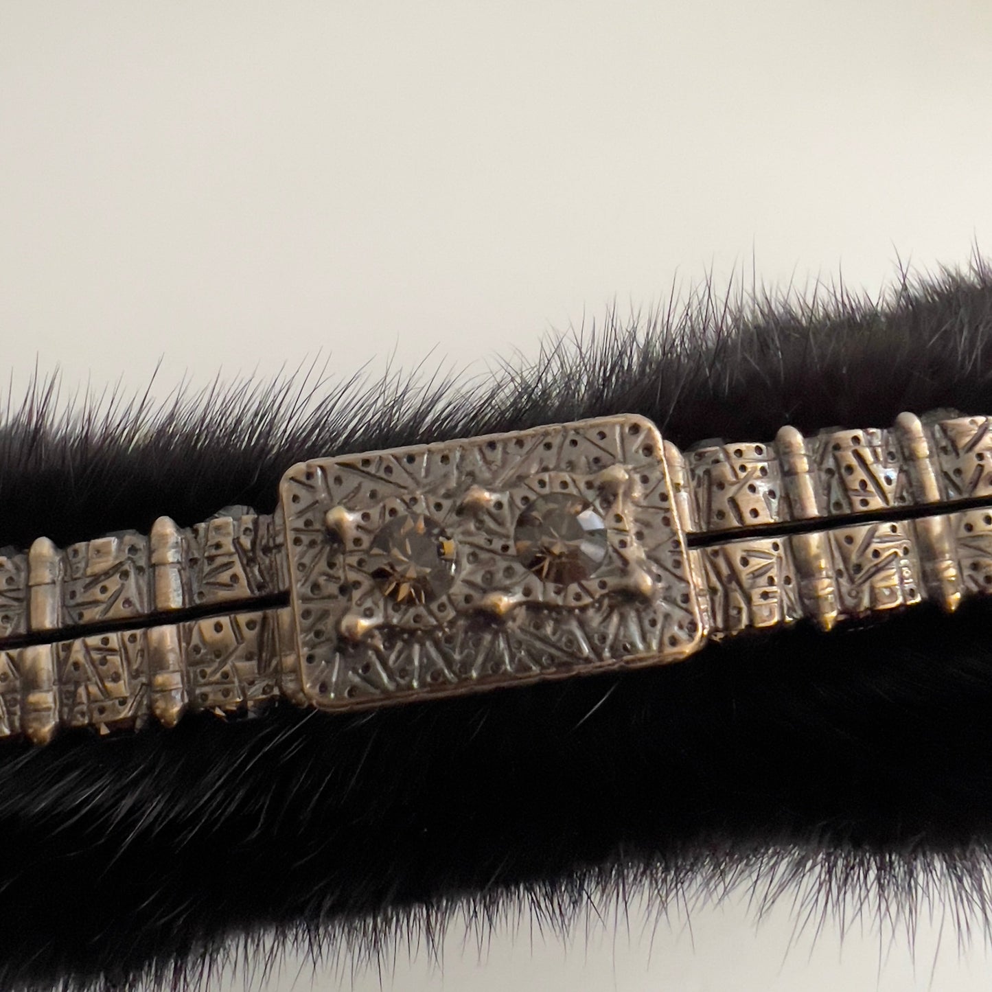 Vintage Valentino Black Mink Fur Evening Bag