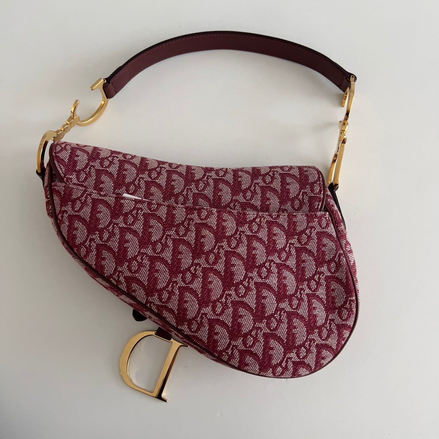 Vintage Dior Burgundy Diorissimo Saddle Bag