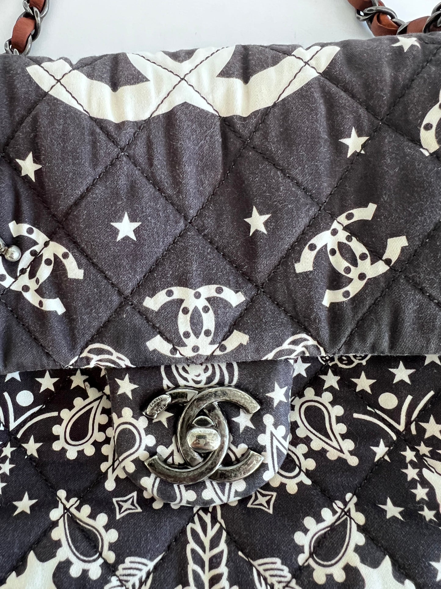 Chanel Paris-Dallas Bandana Flap Bag Quilted Canvas Medium
