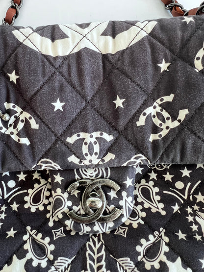Chanel Paris-Dallas Bandana Flap Bag Quilted Canvas Medium