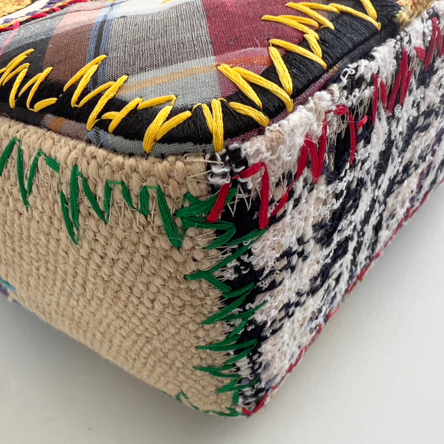 Vintage Chanel Multicolor Patchwork Jumbo Single Flap Bag
