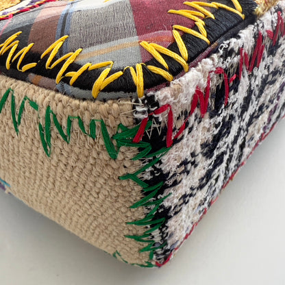 Vintage Chanel Multicolor Patchwork Jumbo Single Flap Bag