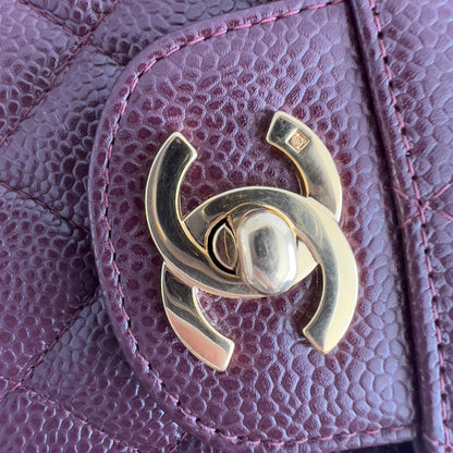 Vintage Chanel Burgundy Caviar Medium Double Flap Bag