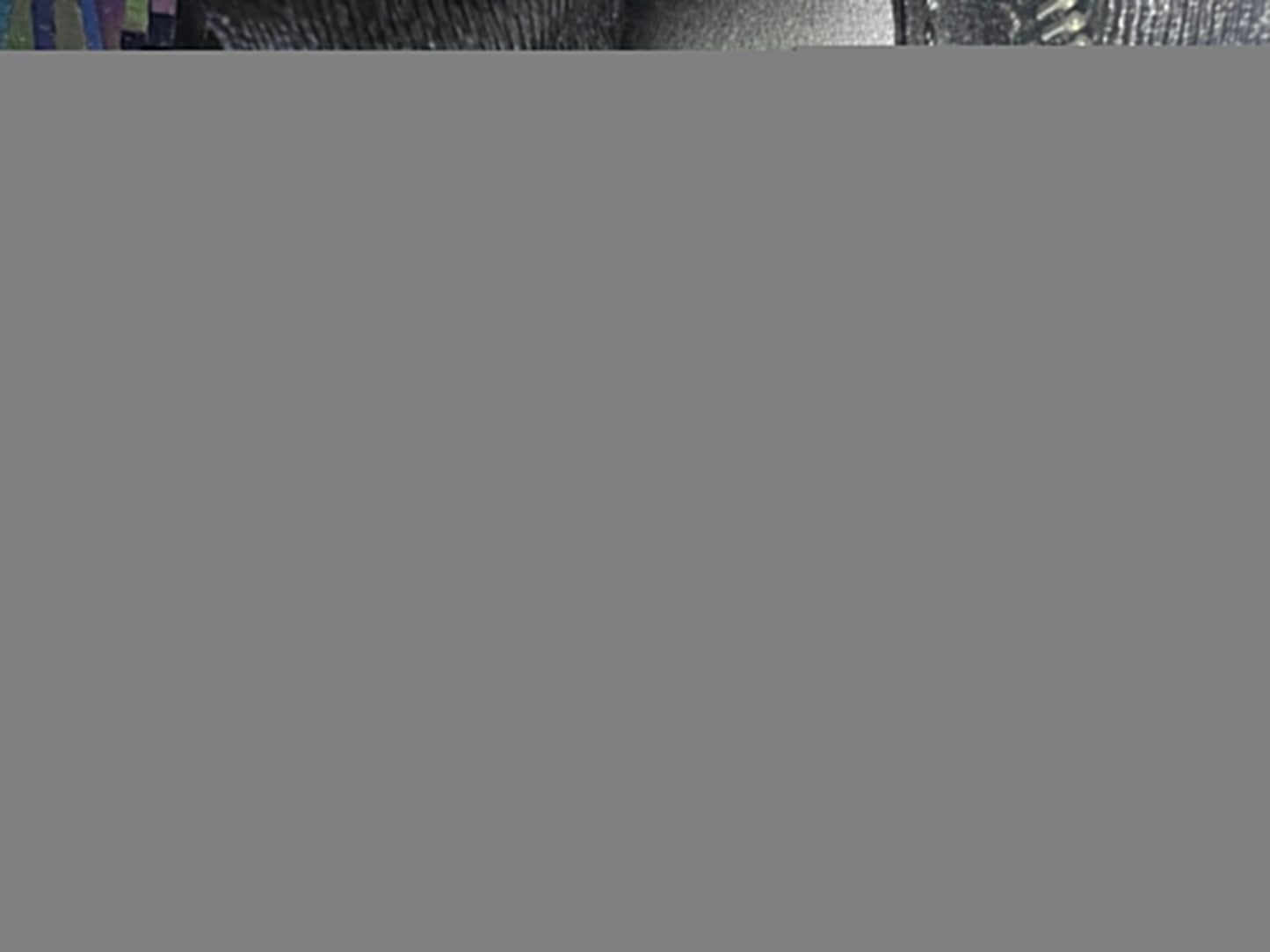 Vintage Fendi Black iridescent sequin baguette