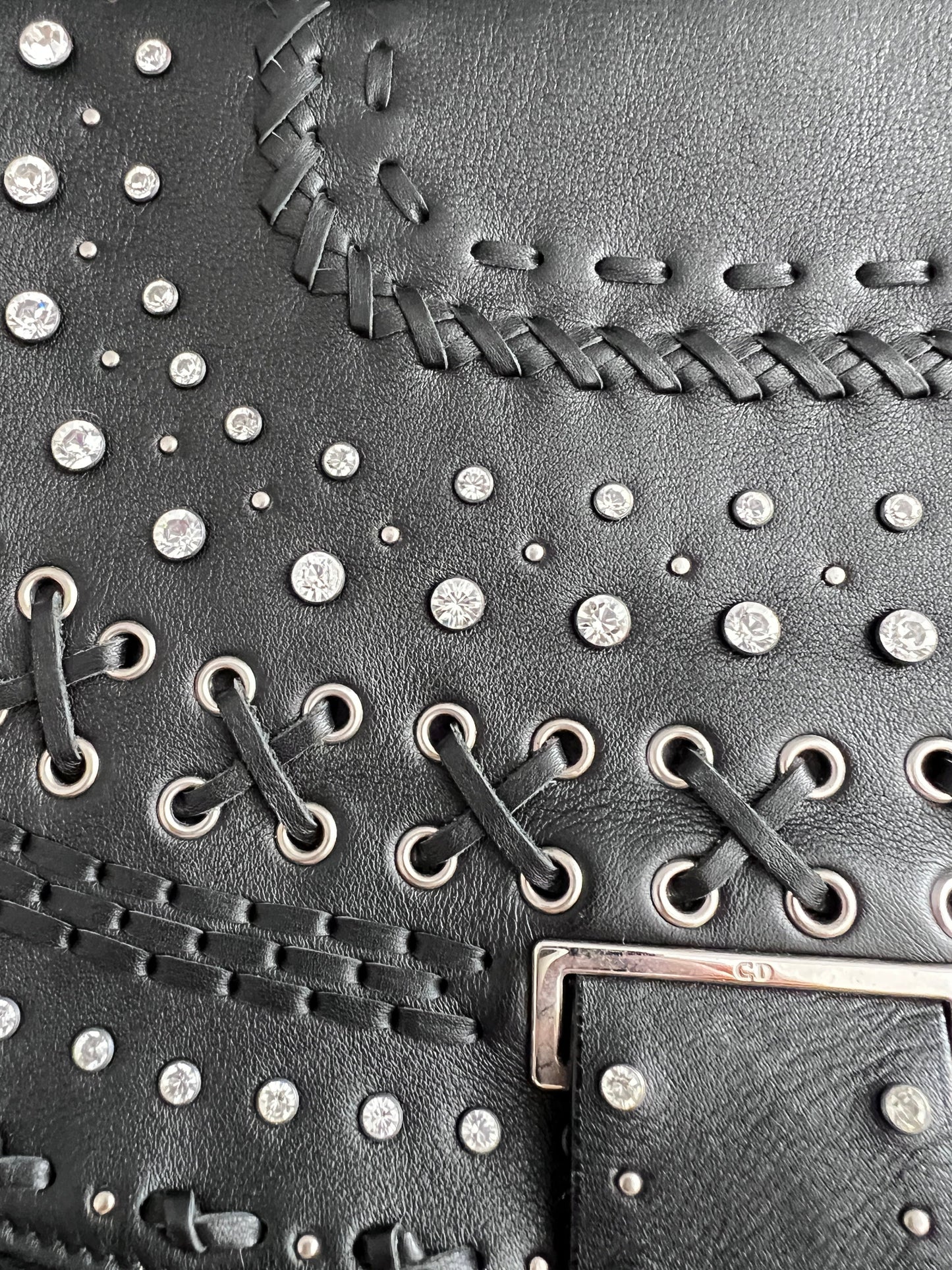 Vintage Dior love&peace limited edition leather shoulder bag