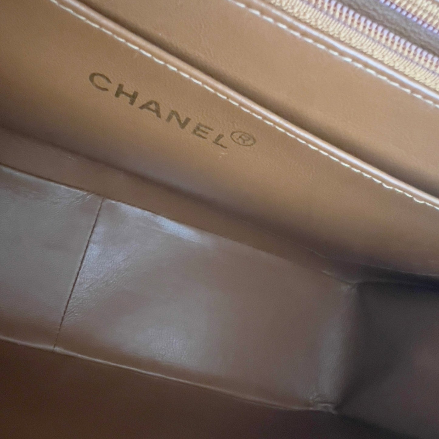 Vintage Chanel Jumbo Caramel Lamb Leather Flap Bag