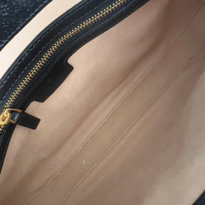 Gucci Calf Hair Dollar Calfskin Jackie 1961 Hobo Pink Black Small Size
