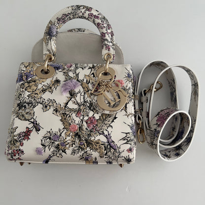 Dior 2024 Floral Embroidered and Beaded Mini Ladydior Bag