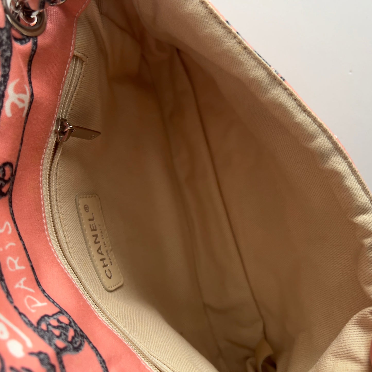 Vintage Chanel Pink Bandana Paisley Qualitied Canva Flap Bag