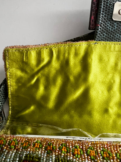 VintageFendi Madonna boho beaded baguette from 1997