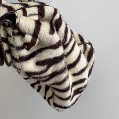 Prada Zebra Print Pony Hair Shoulder Bag