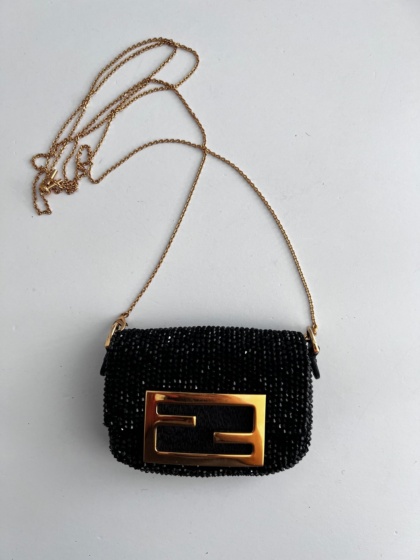 Fendi black beaded nano