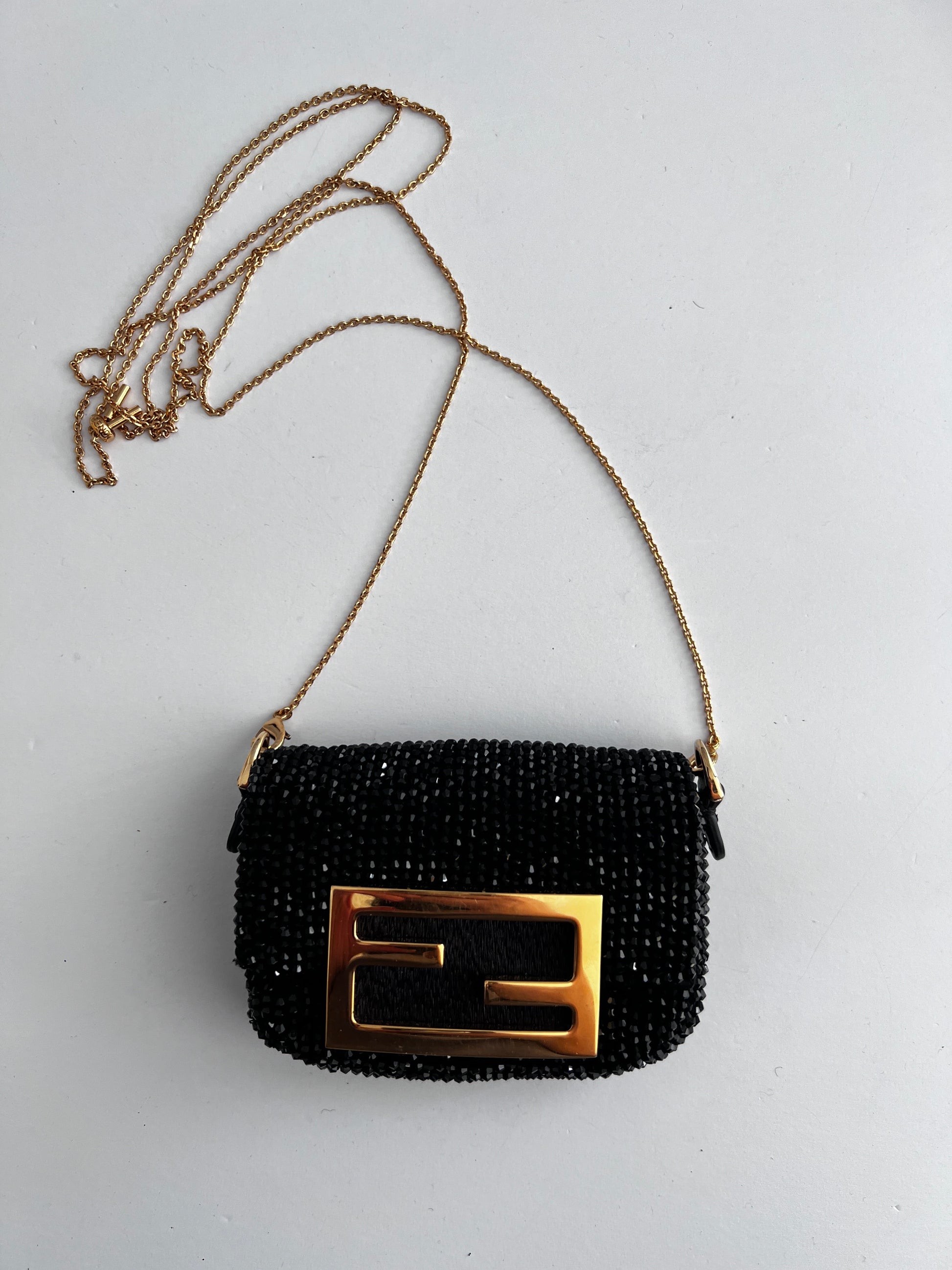 Fendi black beaded nano