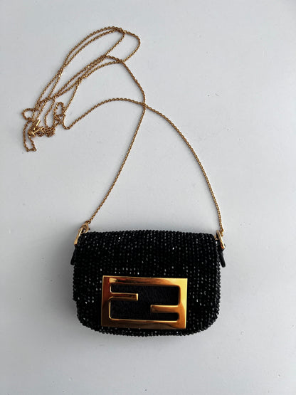 Fendi black beaded nano