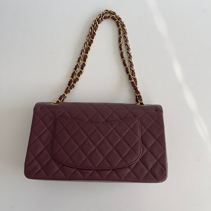 Vintage Chanel Burgundy Caviar Medium Double Flap Bag