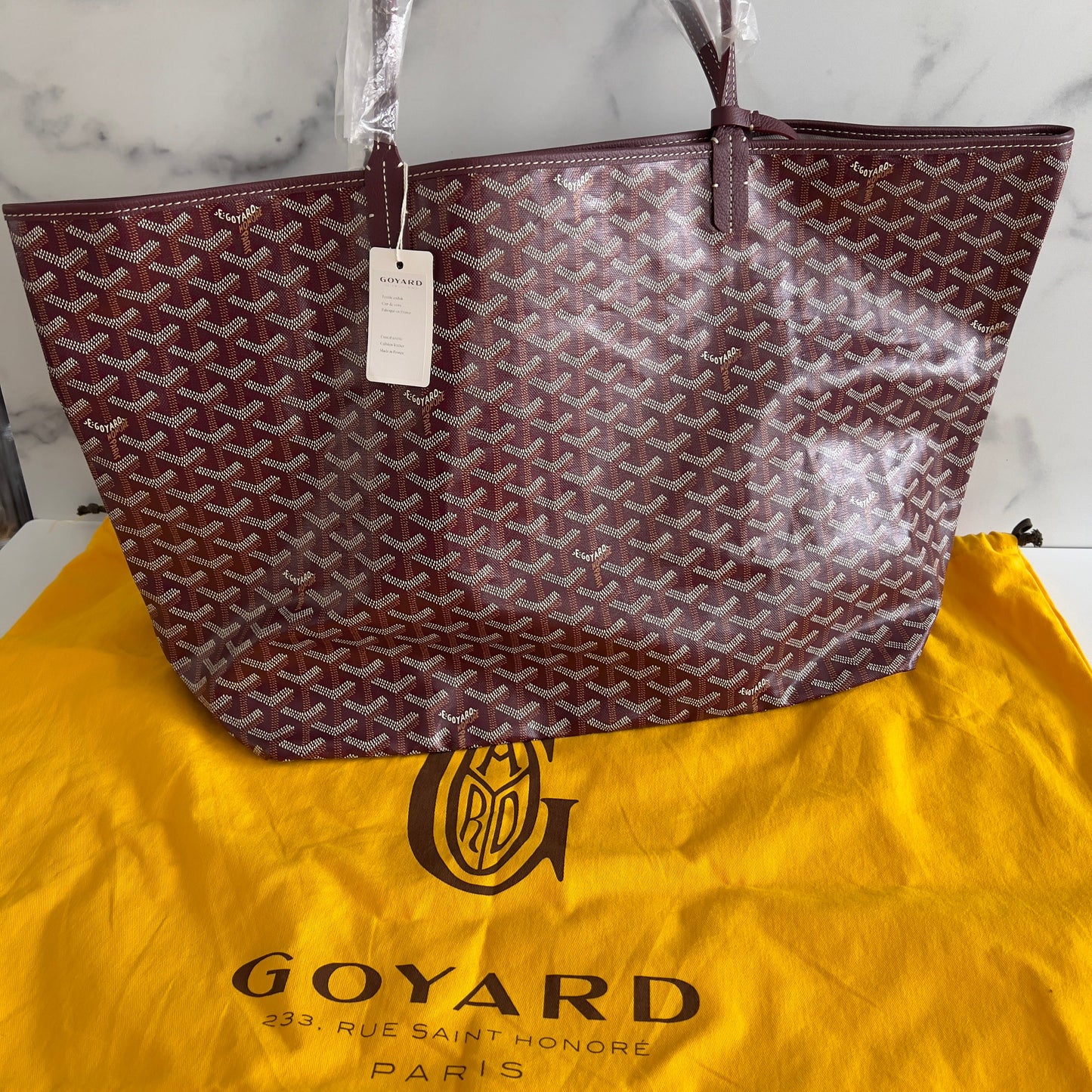 NWT！Goyard Burgundy Saint Louis GM Tote