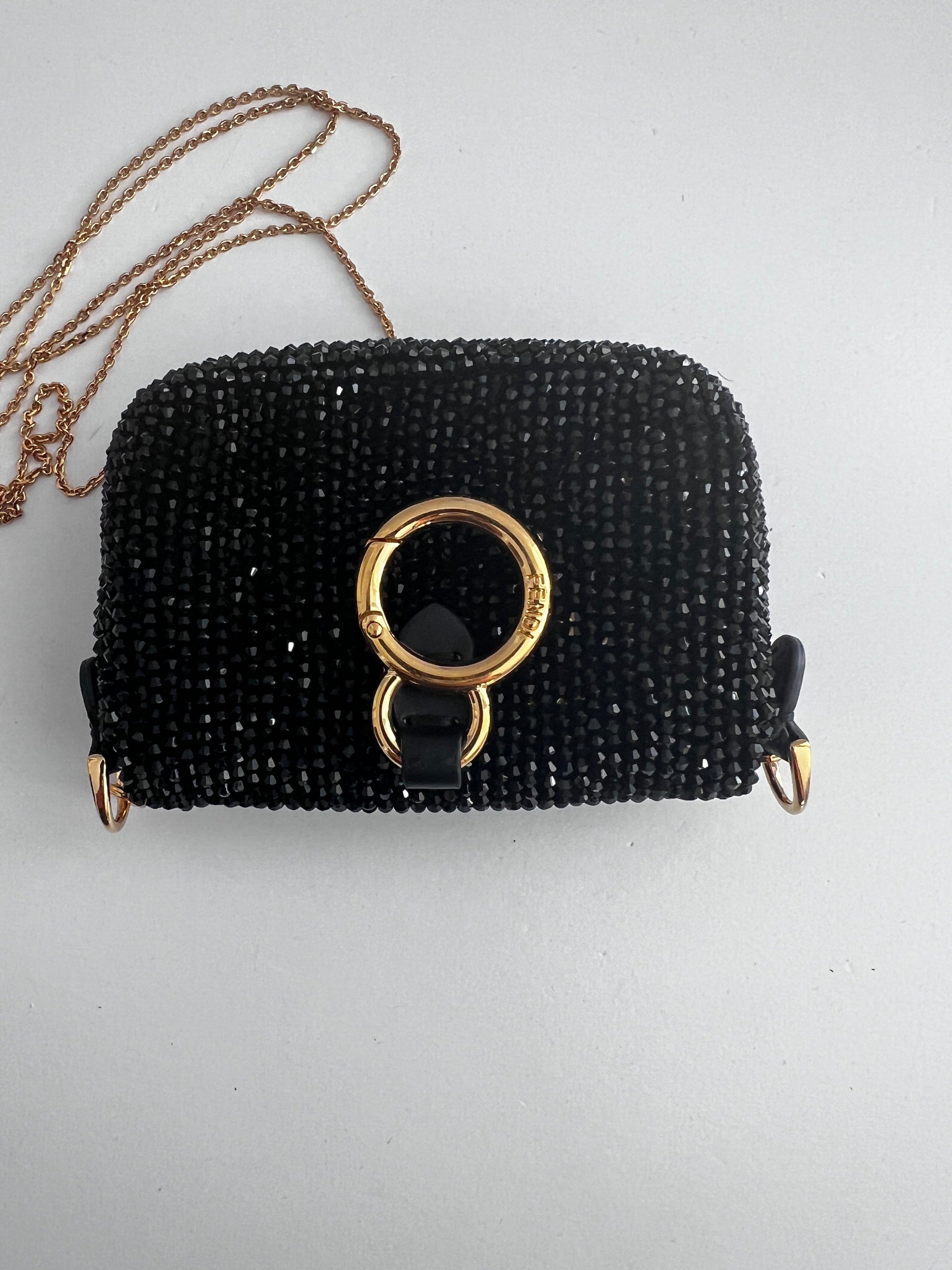 Fendi black beaded nano